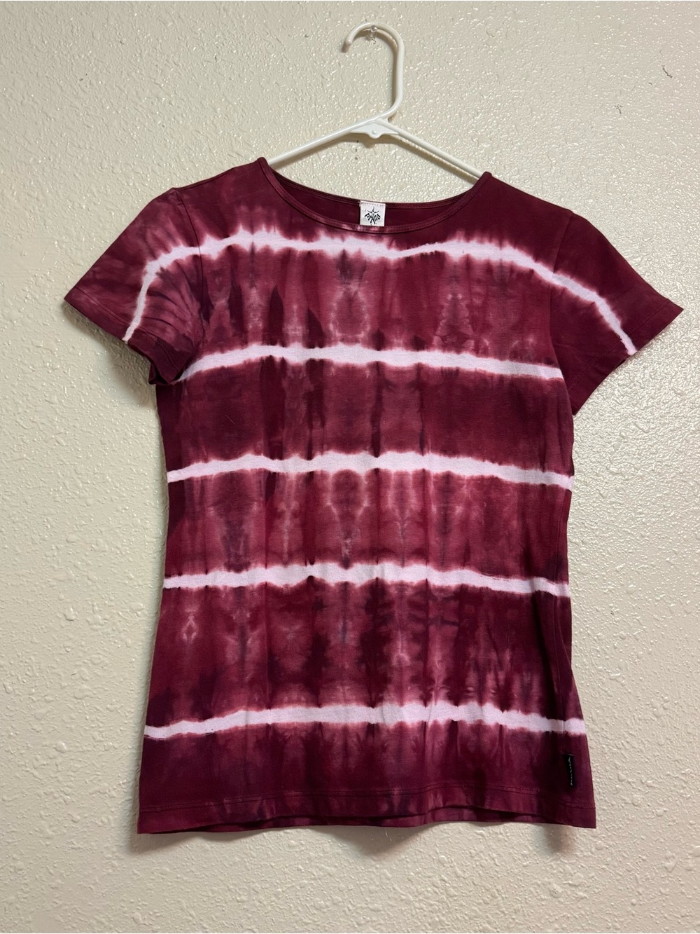 Prana Vintage Y2K Burgundy Tie Dye T Shirt